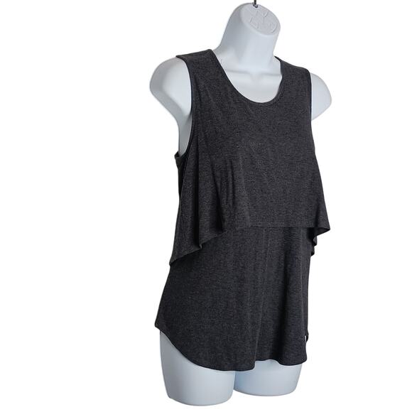 Theory Gray Layered Sleeveless Tank Top - Picture 2 of 12
